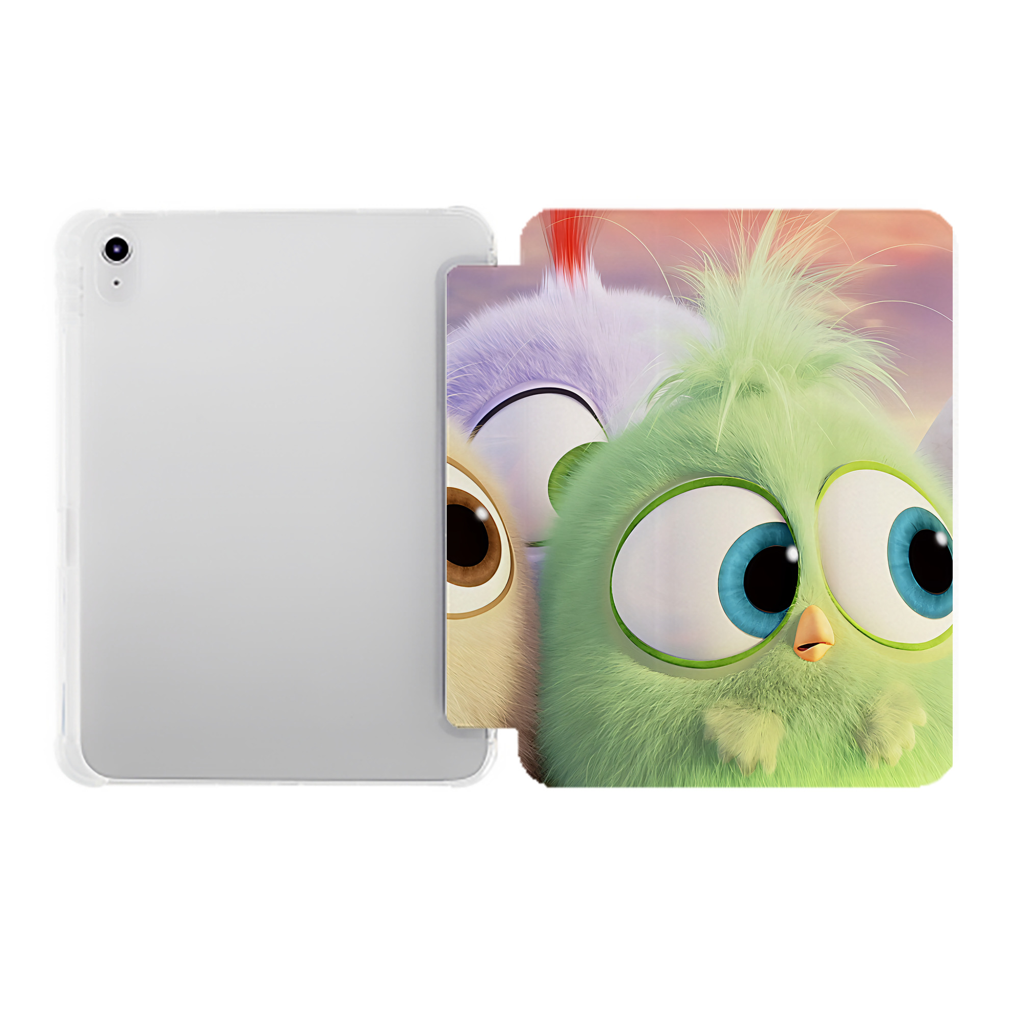 （画像用） Angry Birds アングリーバード IPad ケース ペン収納付き 三つ折りスタンド PUレザー×シリコン 対応機種9.5/10.5/10.9インチ